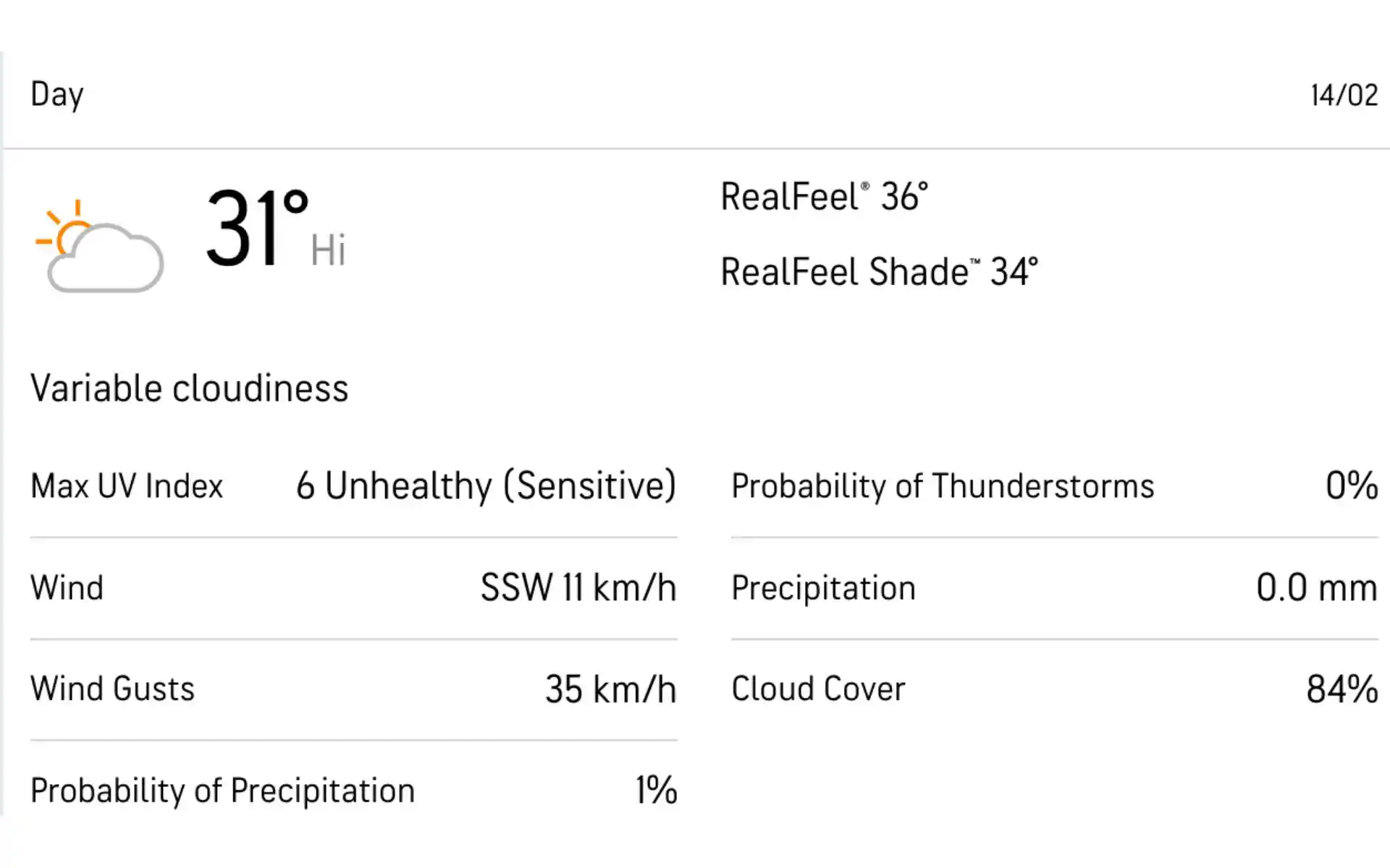 श्रीलंका बनाम ऑस्ट्रेलिया के लिए मौसम की रिपोर्ट [स्रोत: accuweather.com]